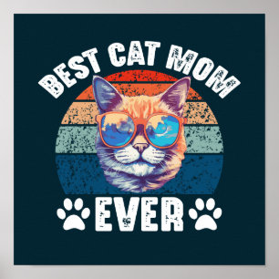 Beste Kattenmoeder Ooit  Funny Cats Lovers Mother Poster