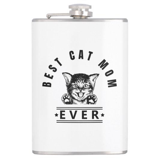 Beste kattenmoeder ooit heupfles (Voorkant)