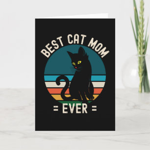 Beste kattenmoeder ooit leuk zwart kat cadeau kaart