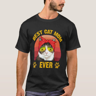 Beste kattenmoeder ooit Retro kattenmoeder Moederd T-shirt
