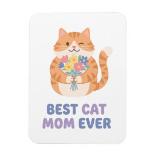 Beste kattenmoeder ooit Tabby kat grafisch Magneet