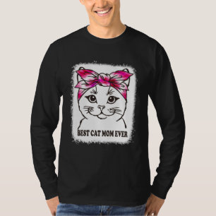 Beste kattenmoeder ooit Tie Dye kat mama Moederdag T-shirt