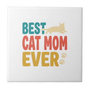 Beste kattenmoeder ooit vintage kattenliefhebber o tegeltje