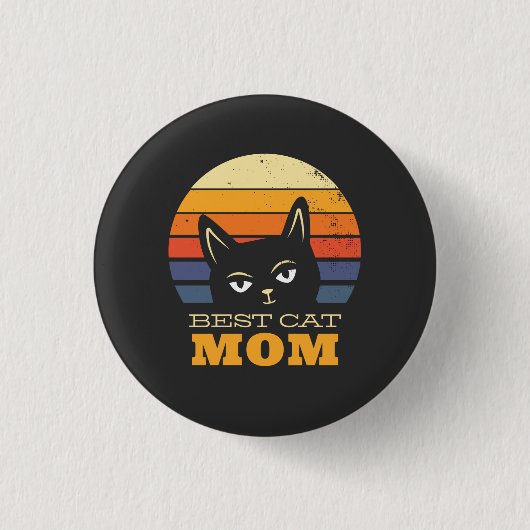 Beste Kattenmoeder Ronde Button 3,2 Cm (Voorkant)