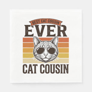 Beste kattenneef ooit vintage kat shirt ontwerp_1 servet