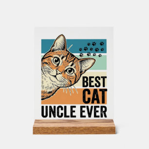 Beste kattenoom ooit vintage kattenliefhebber ontw acryl bord