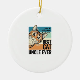 Beste kattenoom ooit vintage kattenliefhebber ontw keramisch ornament