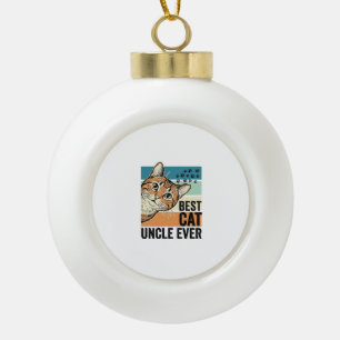 Beste kattenoom ooit vintage kattenliefhebber ontw keramische bal ornament
