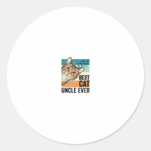 Beste kattenoom ooit vintage kattenliefhebber ontw ronde sticker