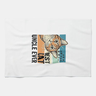 Beste kattenoom ooit vintage kattenliefhebber ontw theedoek