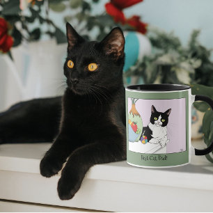 Beste Kattenvader Cute Tuxedo Kat Vaderdag Mok