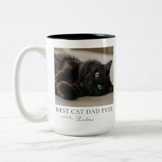 Beste kattenvader ooit dubbelzijdige foto tweekleurige koffiemok