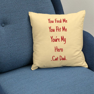 Beste Kattenvader Ooit gepersonaliseerd Red Beige Kussen