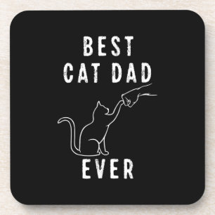 Beste kattenvader ooit Kattenpapa Poot Vuist Opbum Bier Onderzetter