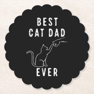Beste kattenvader ooit Kattenpapa Poot Vuist Opbum Kartonnen Onderzetters