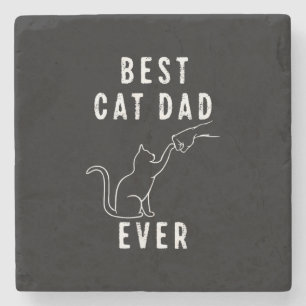 Beste kattenvader ooit Kattenpapa Poot Vuist Opbum Stenen Onderzetter