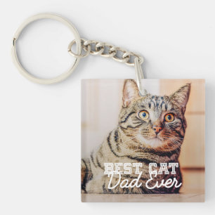 Beste kattenvader ooit moderne aangepaste huisdier sleutelhanger