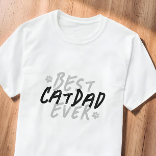Beste kattenvader ooit moderne zwarte en grijze gr t-shirt