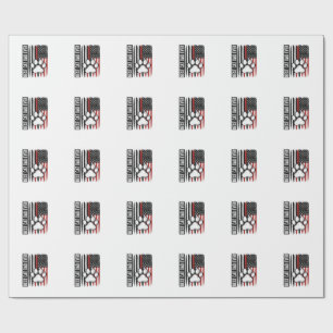 Beste kattenvader ooit Patriotisch poot vlagontwer Cadeaupapier