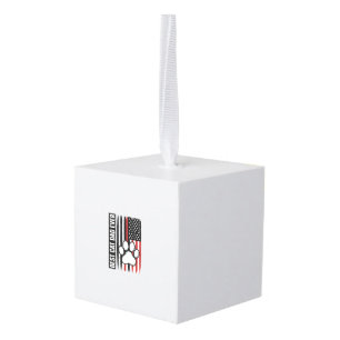 Beste kattenvader ooit Patriotisch poot vlagontwer Kubus Ornament