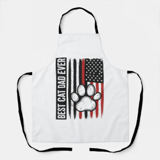 Beste kattenvader ooit Patriotisch poot vlagontwer Schort