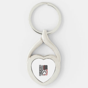 Beste kattenvader ooit Patriotisch poot vlagontwer Sleutelhanger