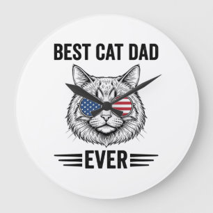 Beste kattenvader ooit Patriottisch vintage kat on Grote Klok
