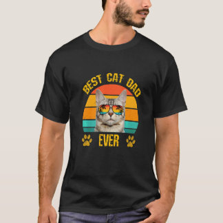 Beste kattenvader ooit   Retro kattenvader Vaderda T-shirt