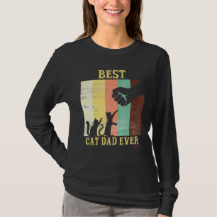 Beste kattenvader ooit retro vintage vuiststoot ka t-shirt