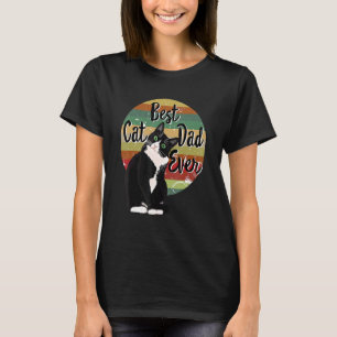 Beste kattenvader ooit Smoking Vaderdag Retro T-shirt