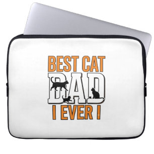 Beste kattenvader ooit vintage kat vader shirt ont laptop sleeve