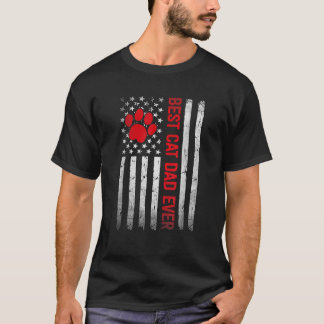 Beste Kattenvader Ooit Vlag Vaderdag Kat Miauw Kit T-shirt
