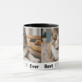 Beste kattevader ooit Moderne Aangepaste Foto en K Mok (Midden)