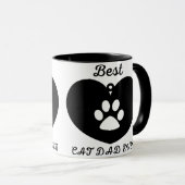 Beste kattevader ooit Moderne Aangepaste Foto en K Mok (Voorkant rechts)