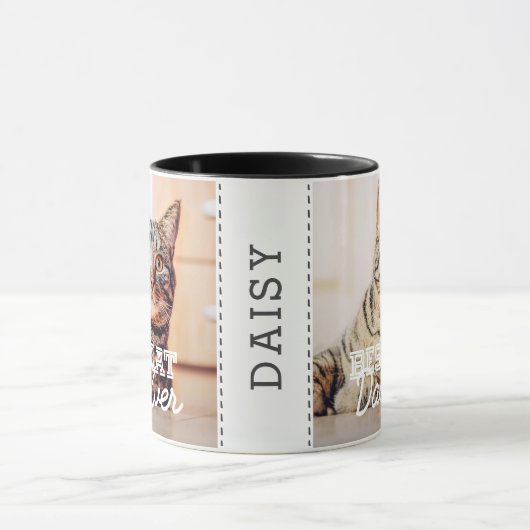 Beste kattevader ooit Moderne Aangepaste Foto en K Mok (Midden)