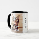 Beste kattevader ooit Moderne Aangepaste Foto en K Mok (Voorkant links)