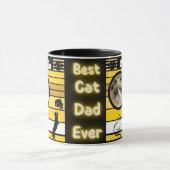 Beste kattevader ooit Moderne Aangepaste Foto en K Mok (Midden)