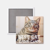 Beste kattevader ooit Moderne aangepaste foto Magneet (Voorkant / Achterkant)