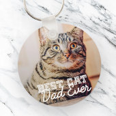 Beste kattevader ooit Moderne aangepaste foto Sleutelhanger