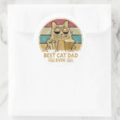 beste kattevader ooit ronde sticker (Tas)