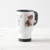Beste kattevader | Twee handgeschreven foto's Reisbeker (Voorkant rechts)