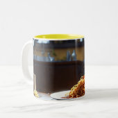 Beste kattevader tweekleurige koffiemok (Voorkant links)