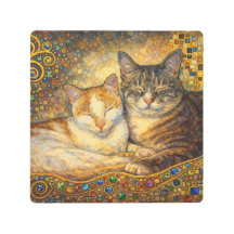 Beste katvrienden geïnspireerd door Klimt