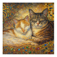 Beste katvrienden geïnspireerd door Klimt