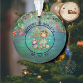 Beste kerst met grootouders Blauwgroen Ornament