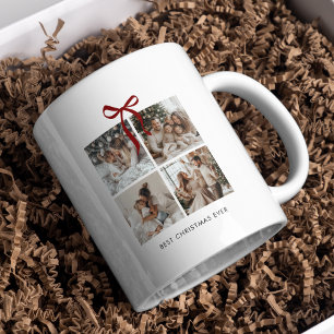 Beste kerst ooit familie foto collage cadeau koffiemok