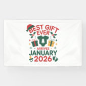 Beste kerstcadeau komt in januari 2026 spandoek (Horizontaal)