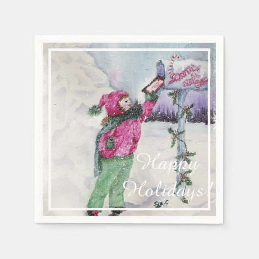 Beste kerstfeest servet (Voorkant)