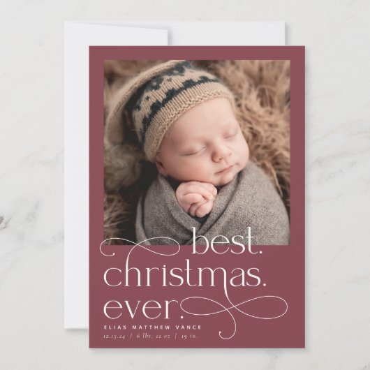 Beste kerstfeestdag bekendmaking aankondiging (Voorkant)