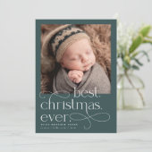 Beste kerstfeestdag bekendmaking aankondiging (Staand voorkant)